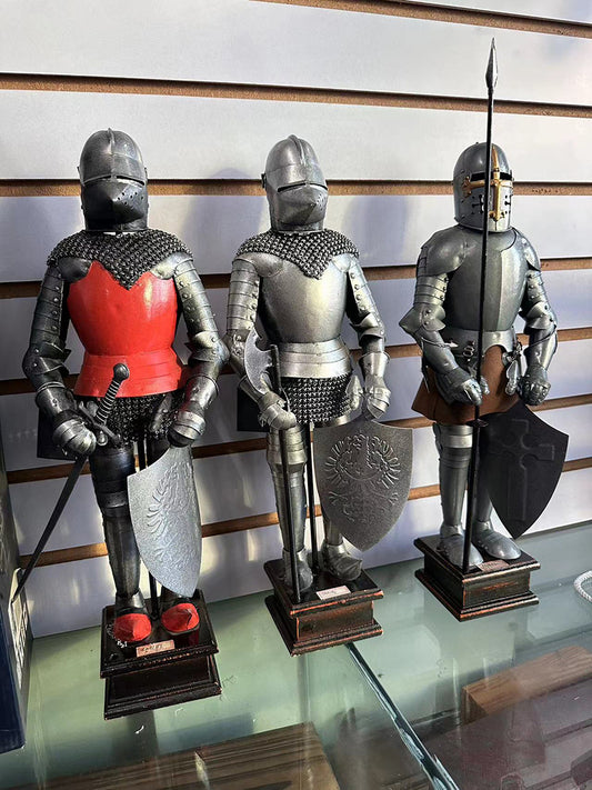 Medieval armor knight ancient Roman warrior model living room bar table decoration